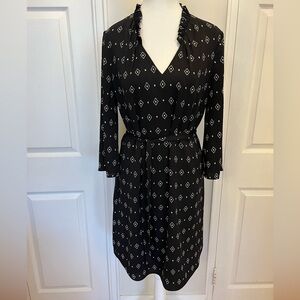 White House Black Market Navy and White Dress